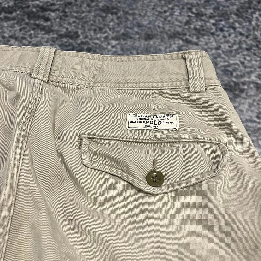 Polo Ralph Lauren Cargo Shorts Mens 31 Beige Utility Tactical Hiking Preppy